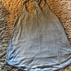 Lululemon light blue scallop workout tank size 4